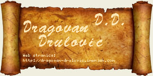 Dragovan Drulović vizit kartica